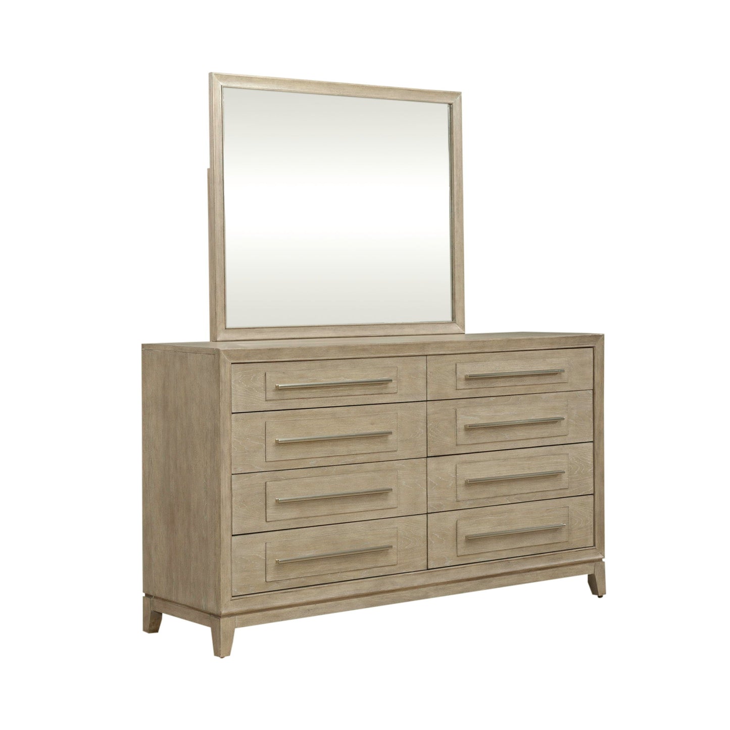 Brentwood - Dresser & Mirror - Sandstone - Hornell Furniture Outlet