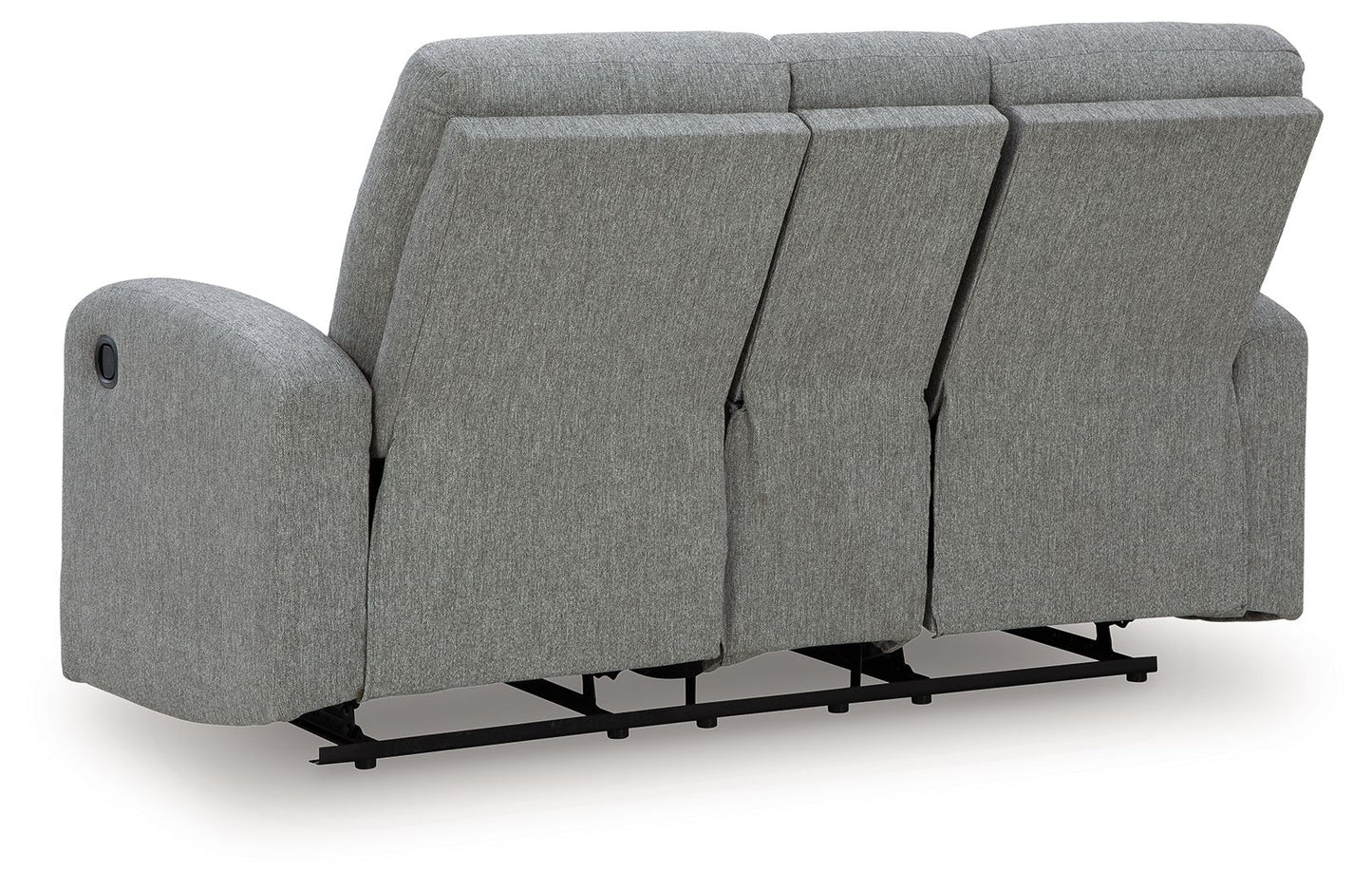 Gauntlet - Sterling - Double Recline Loveseat With Console - Hornell Furniture Outlet
