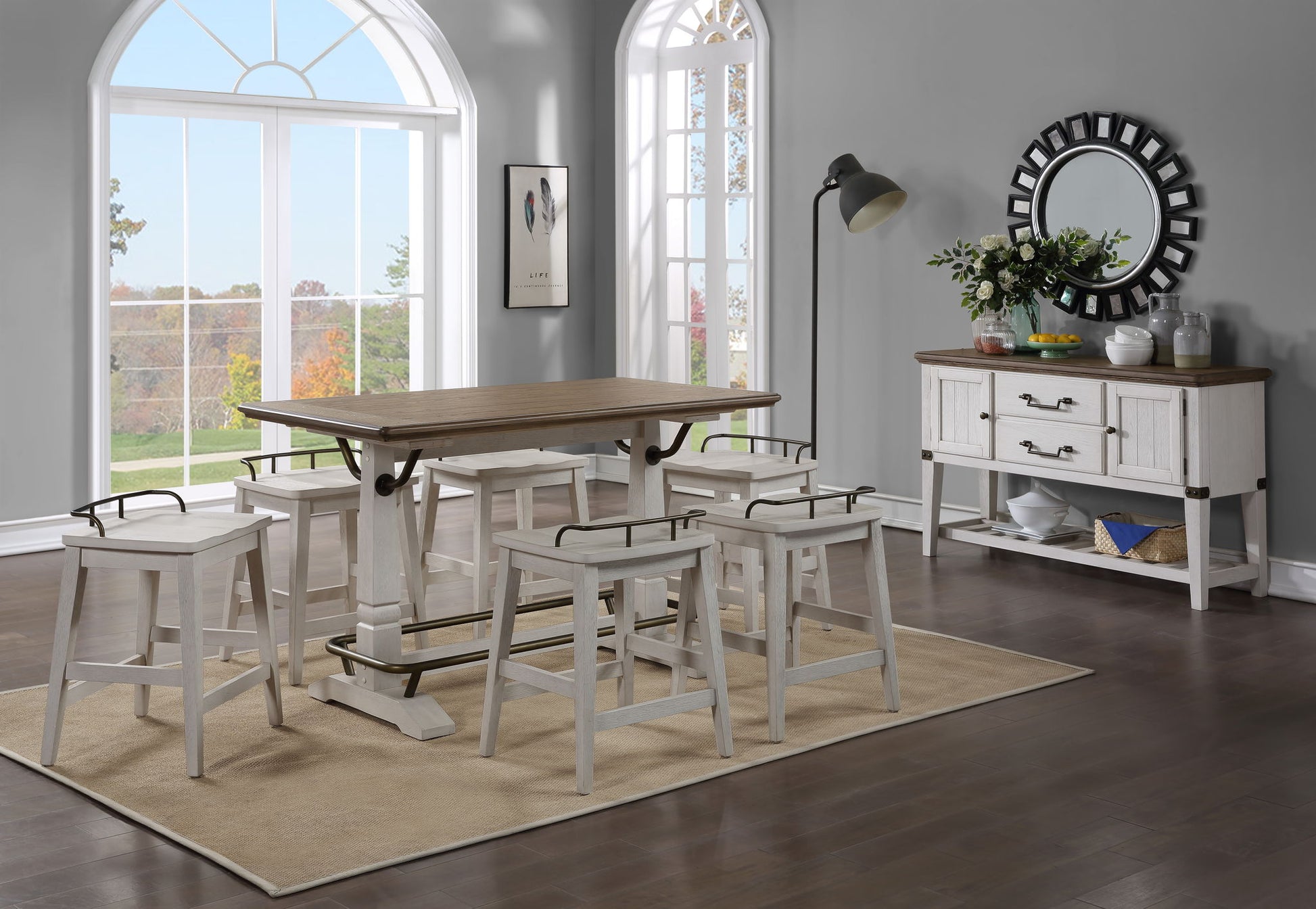 Pendleton - Gathering Table - White - Hornell Furniture Outlet