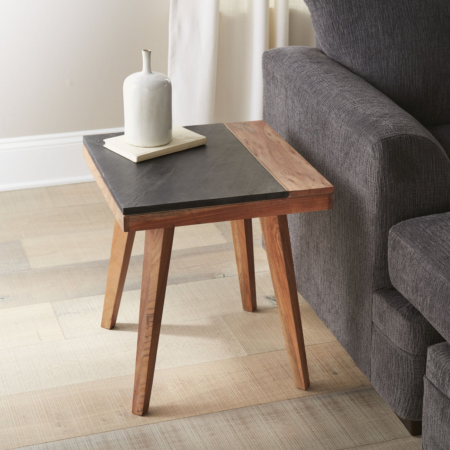 Caspian - Square End Table - Brown - Hornell Furniture Outlet