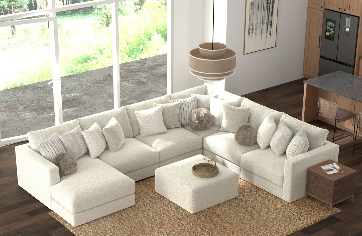 Ritzy - Modular Sofa And Included Cocktail Ottoman - Hornell Furniture Outlet