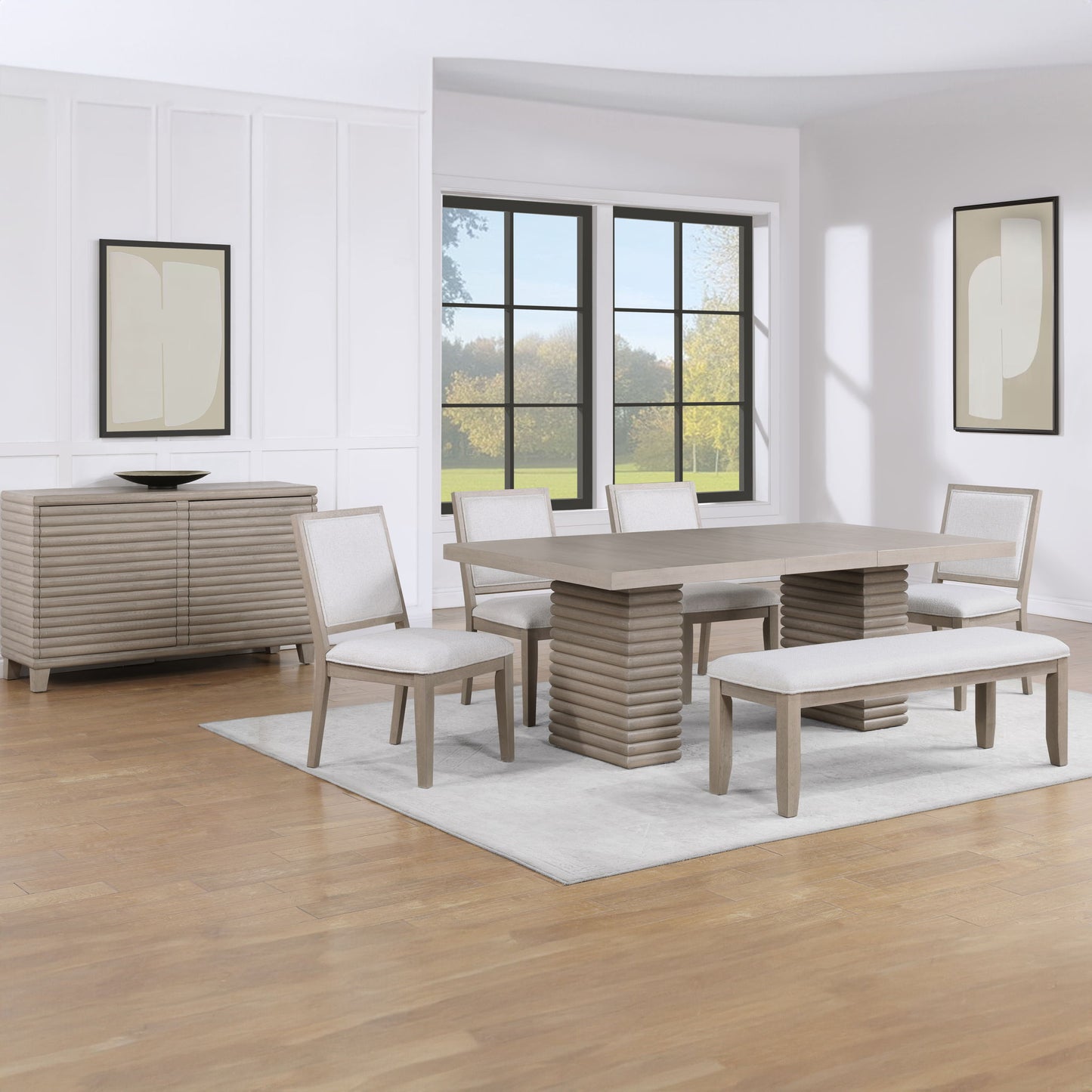Lily - Bench - Gray - Hornell Furniture Outlet