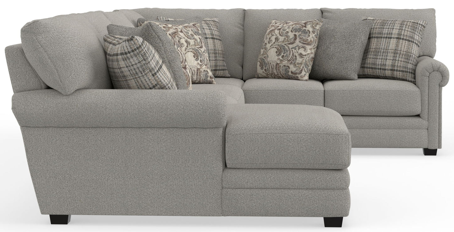 Livingston - Sectional With Comfort Coil Seating And Accent Pillows Included - Hornell Furniture Outlet