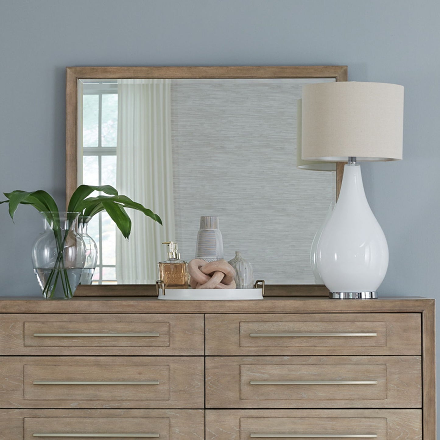 Brentwood - Landscape Mirror - Sandstone - Hornell Furniture Outlet