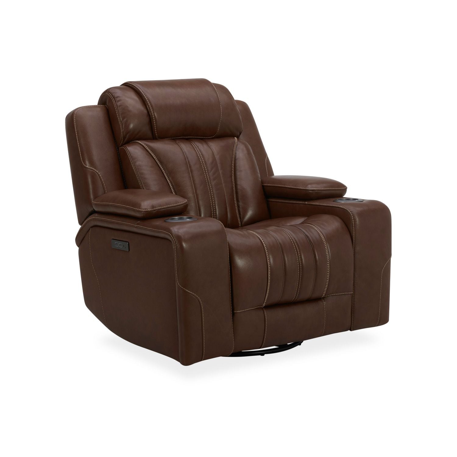 Caswell - Swivel Glider Recliner P2 - Brown - Hornell Furniture Outlet