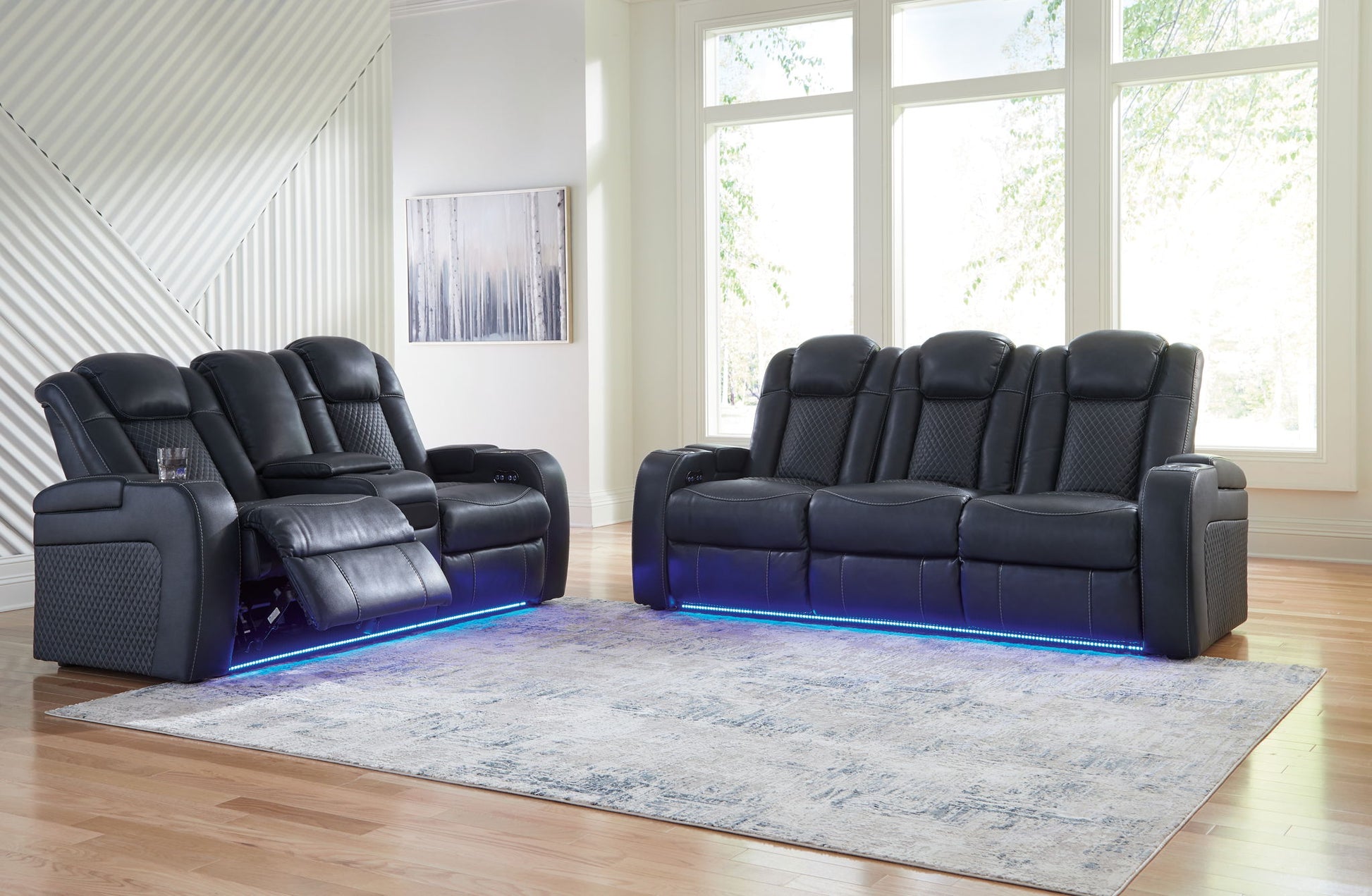 Fyne - dyme - Reclining Living Room Set - Hornell Furniture Outlet