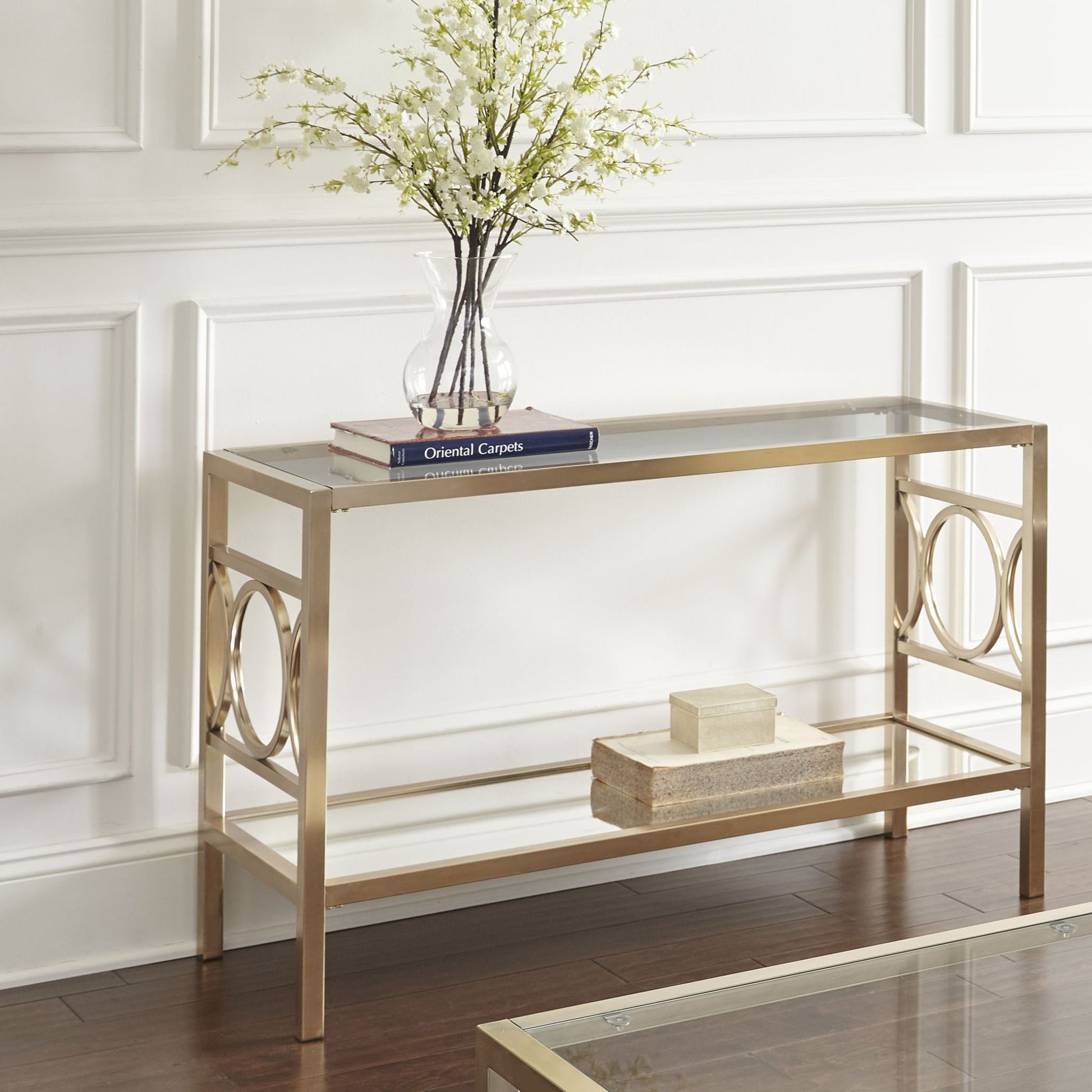 Olympia - Sofa Table - Gold - Hornell Furniture Outlet