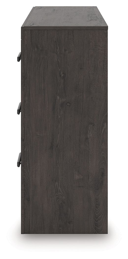 Prendonea - Charcoal - Six Drawer Dresser - Hornell Furniture Outlet