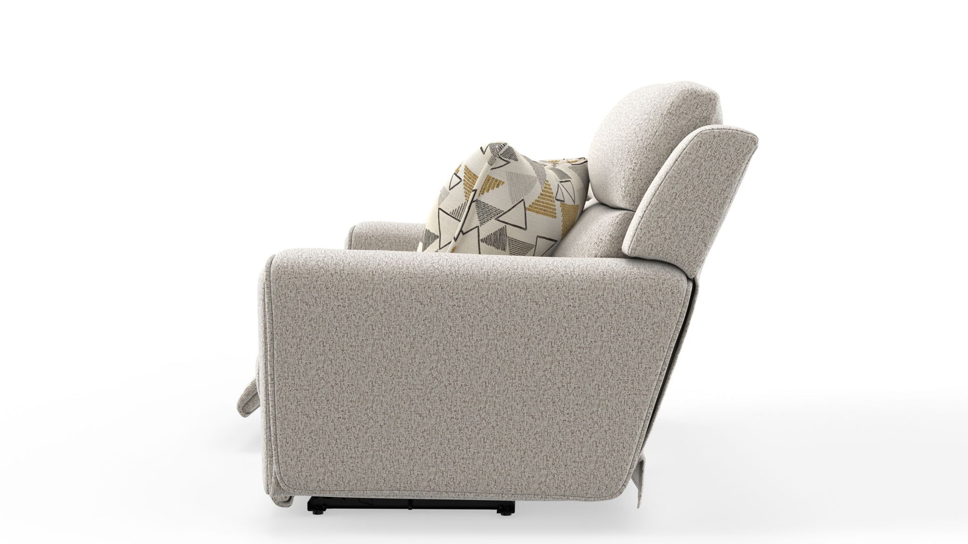 Micah - Power Headrest Power Deep Seat Reclining Console Loveseat - Oatmeal - Hornell Furniture Outlet
