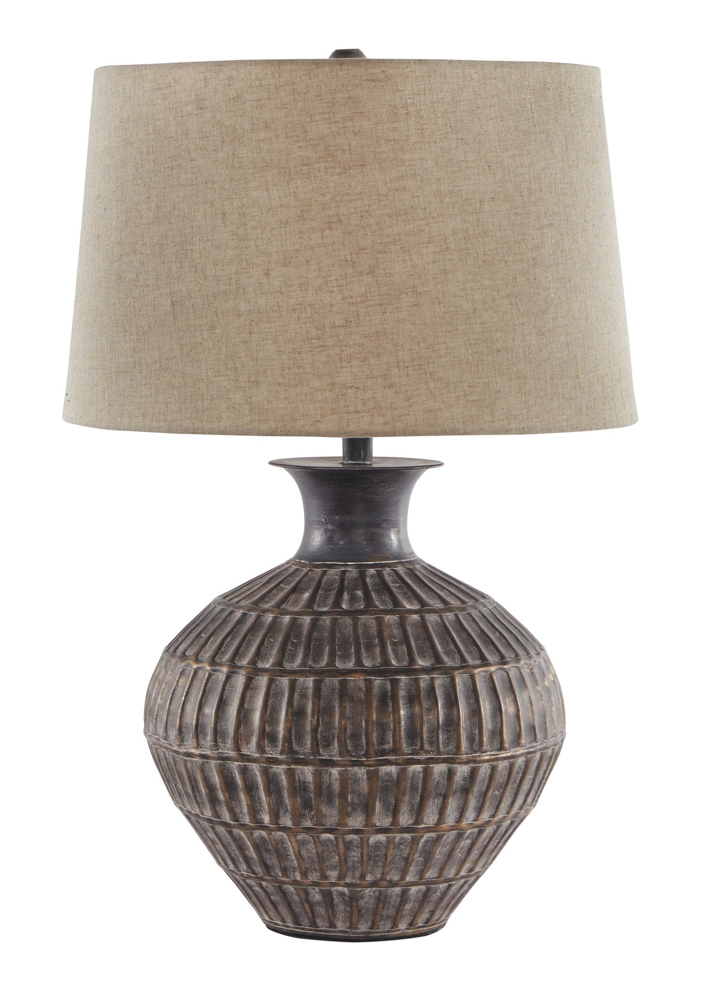 Magan - Antique Bronze Finish - Metal Table Lamp - Hornell Furniture Outlet