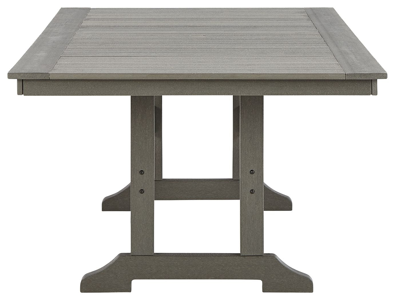 Visola - Gray - RECT Dining Table w/Umb OPT - Hornell Furniture Outlet