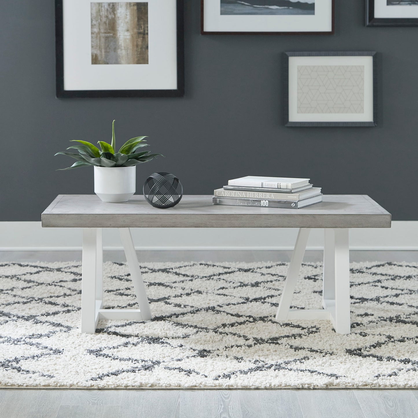 Palmetto Heights - Rectangular Cocktail Table - White - Hornell Furniture Outlet