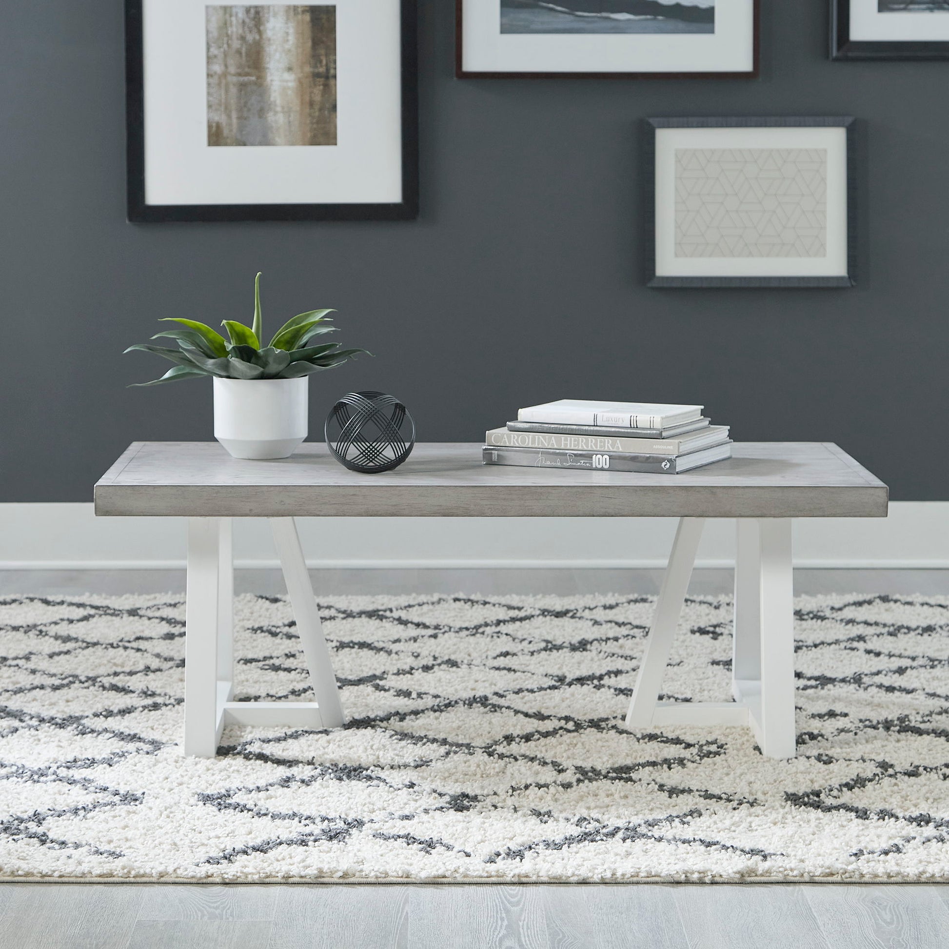 Palmetto Heights - Rectangular Cocktail Table - White - Hornell Furniture Outlet