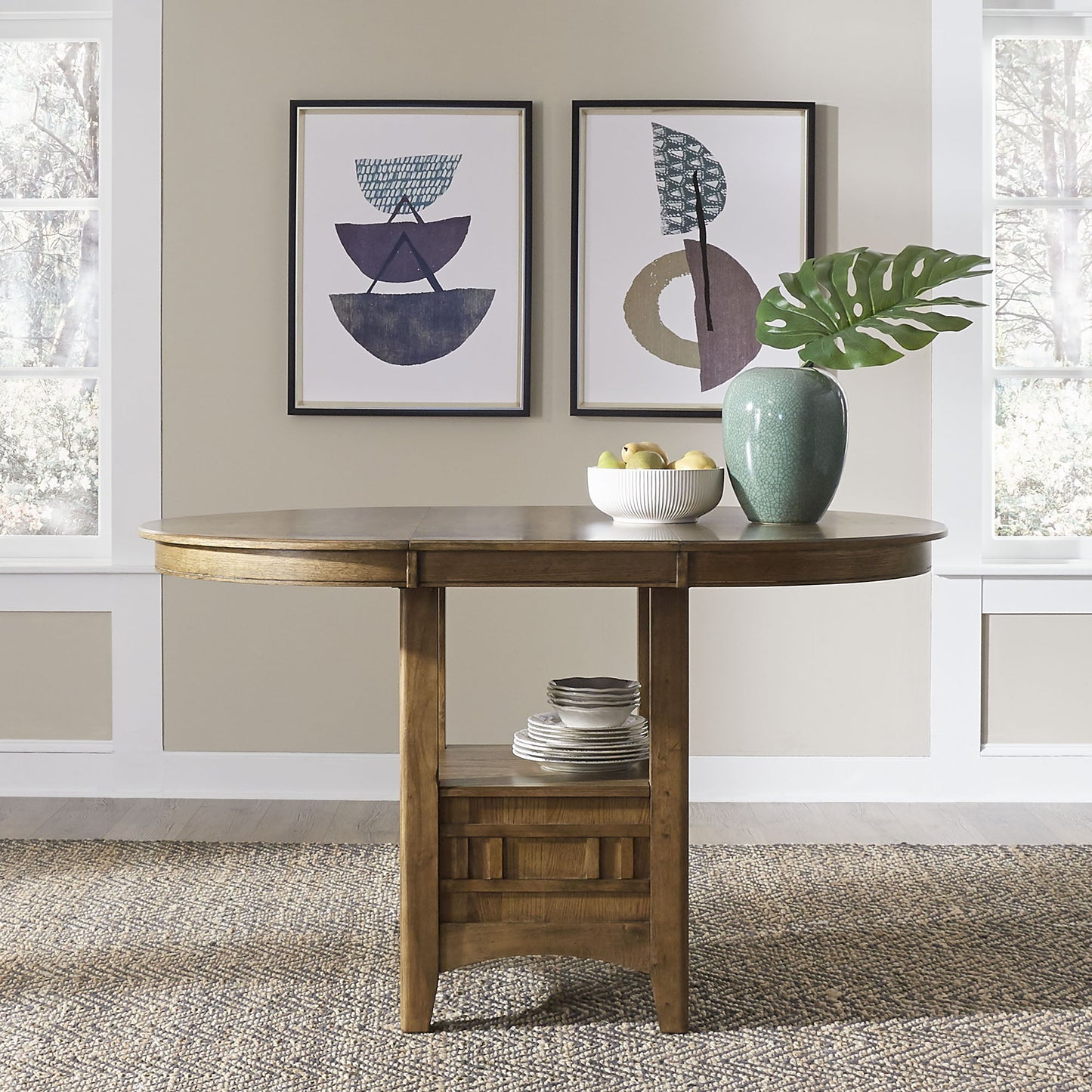 Santa Rosa - 5 Piece Pub Set - Light Brown - Hornell Furniture Outlet