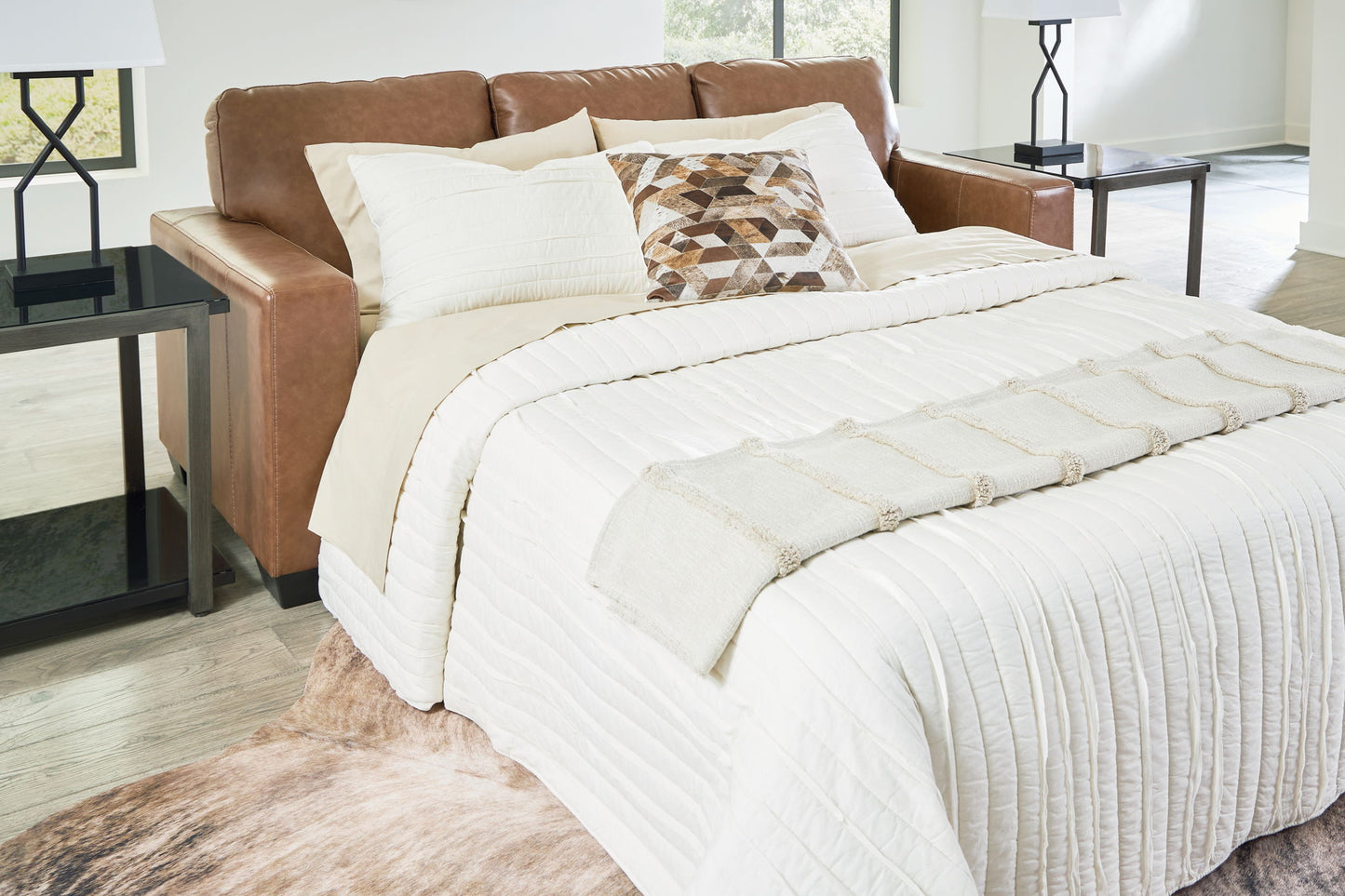 Bolsena - Caramel - Queen Sofa Sleeper - Hornell Furniture Outlet