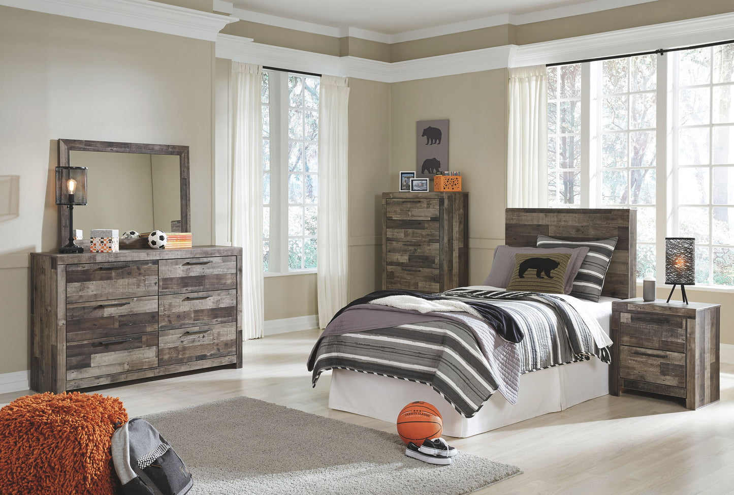Derekson - Headboard With Bed Frame - Hornell Furniture Outlet