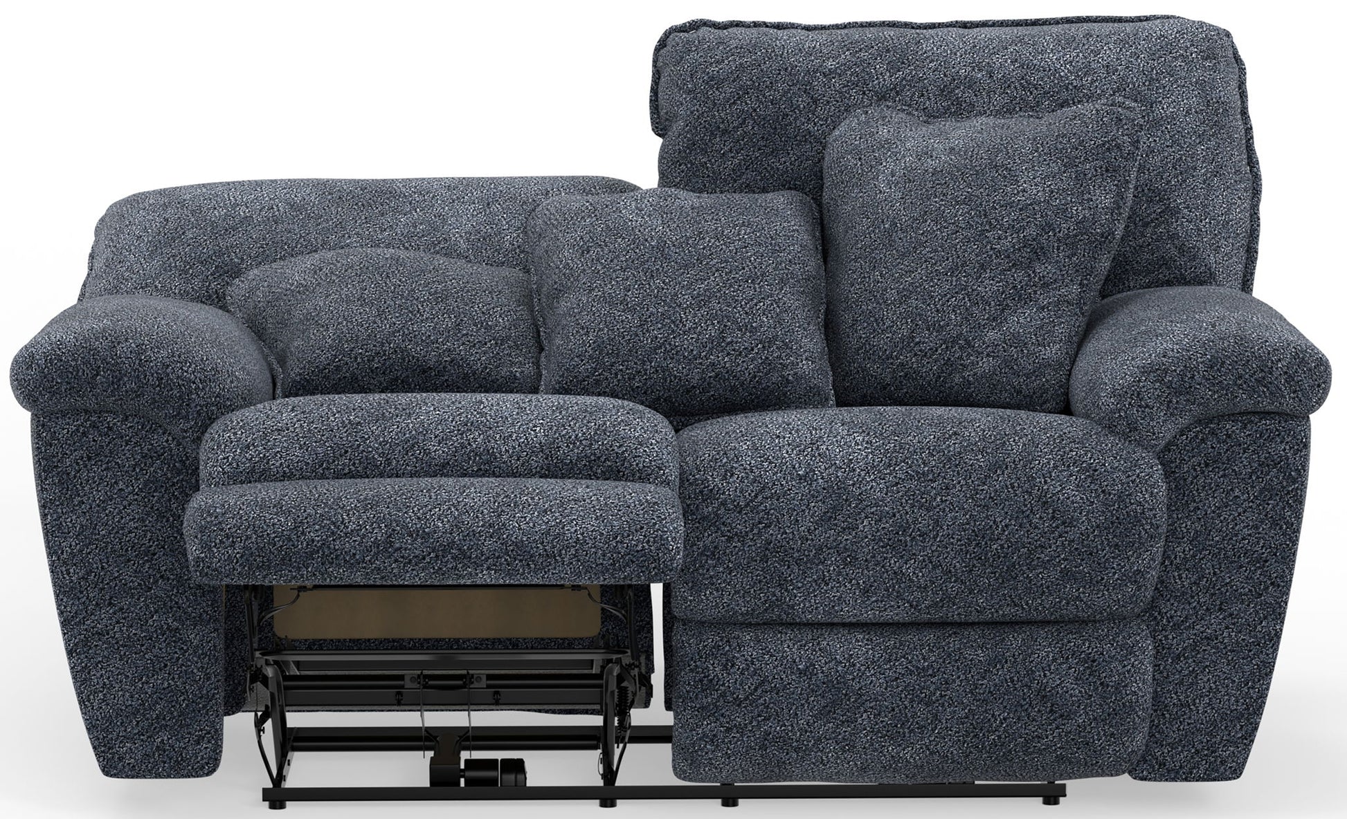 Paxon - Deep Seat Power Reclining Loveseat With Power Adjustable Headrest - Smoke - Hornell Furniture Outlet