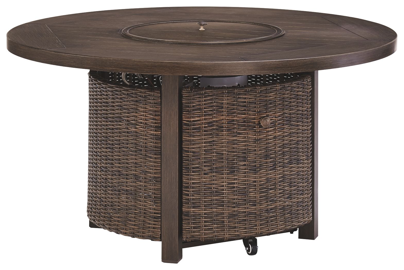 Paradise Trail - Medium Brown - Round Fire Pit Table - Hornell Furniture Outlet