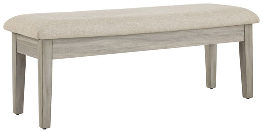 Parellen - Beige / Gray - Upholstered Storage Bench - Hornell Furniture Outlet