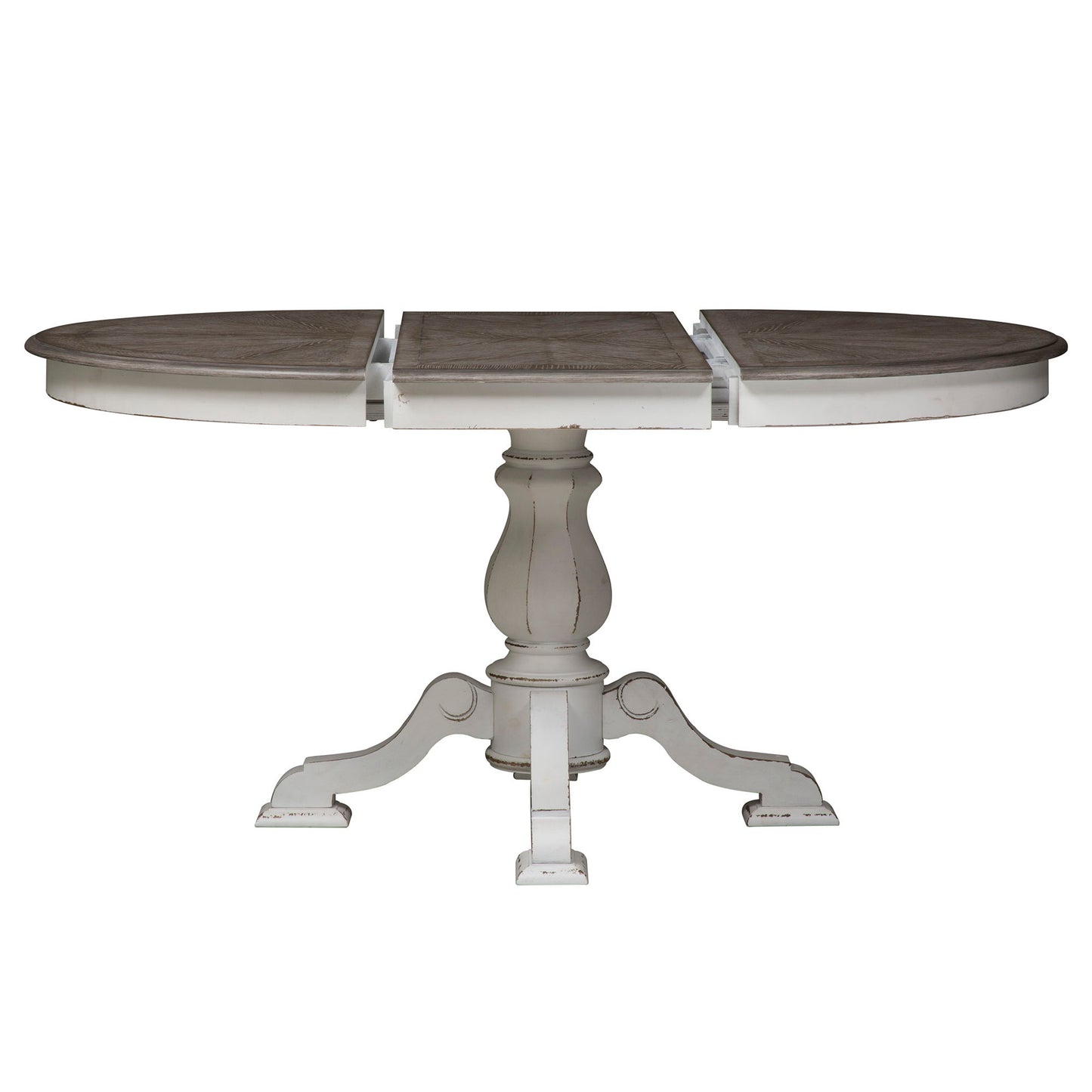 Magnolia Manor - Pedestal Table - White - Hornell Furniture Outlet