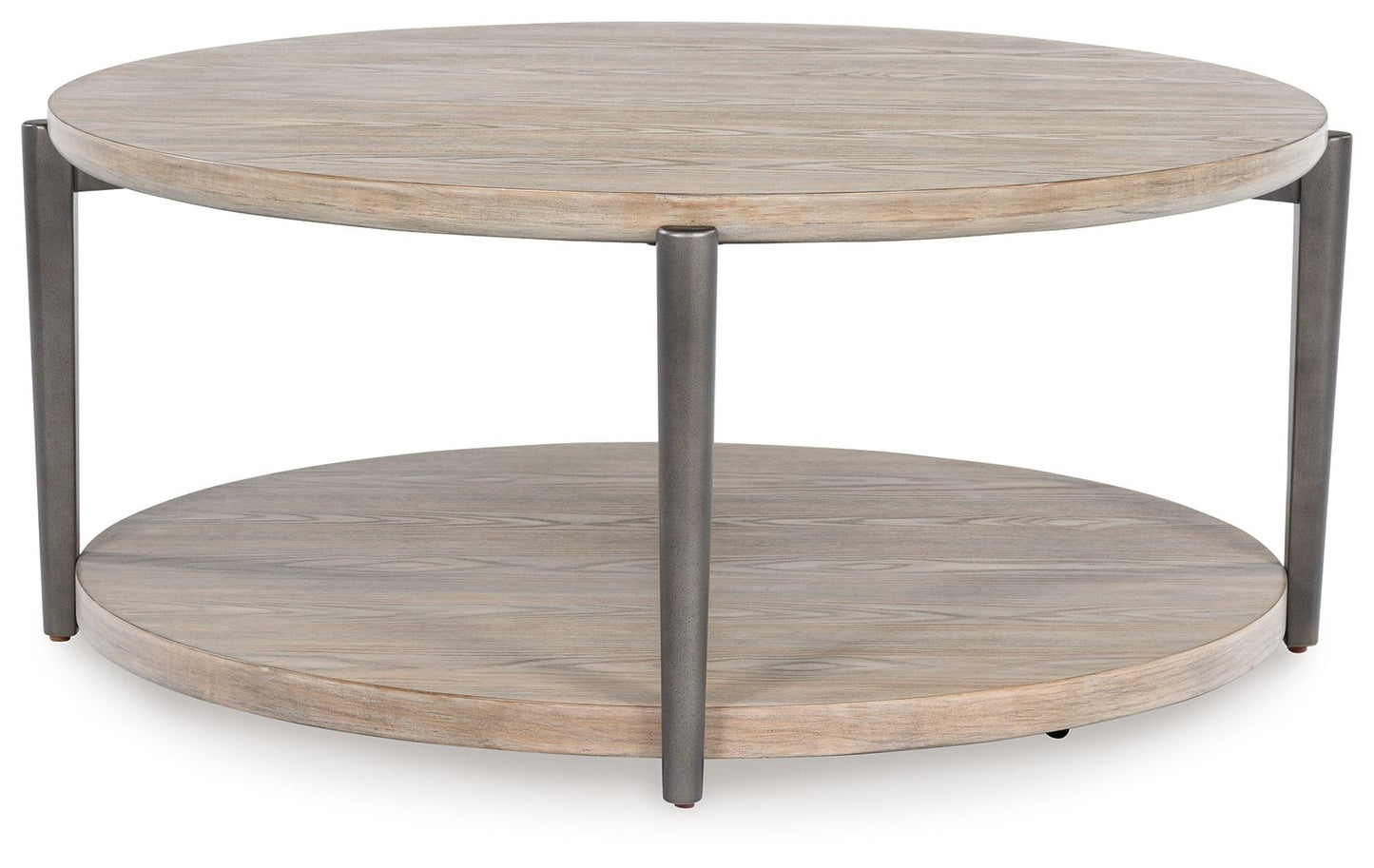 Dyonton - Light Grayish Brown - Round Cocktail Table - Hornell Furniture Outlet