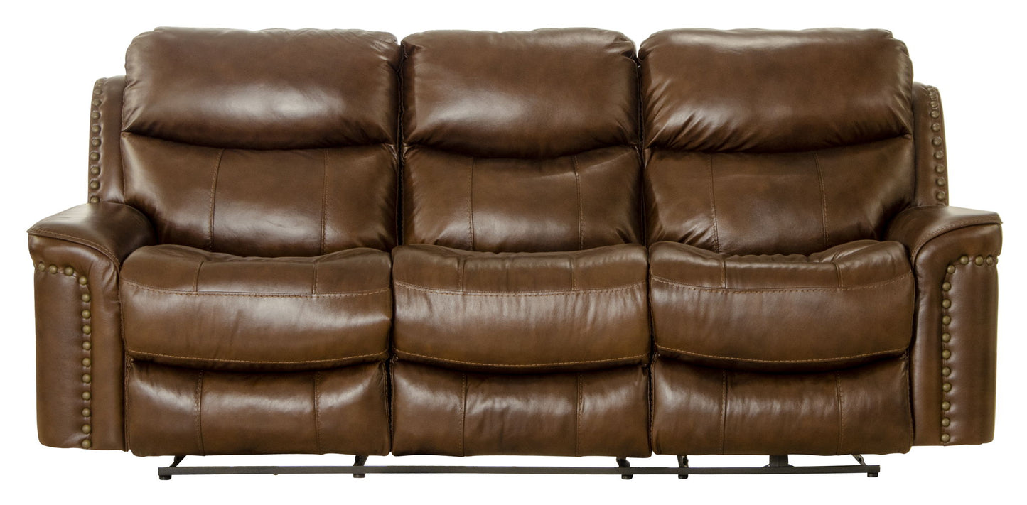 Ceretti - Power Reclining Sofa - Brown Italian Top Grain Leather Match - Hornell Furniture Outlet