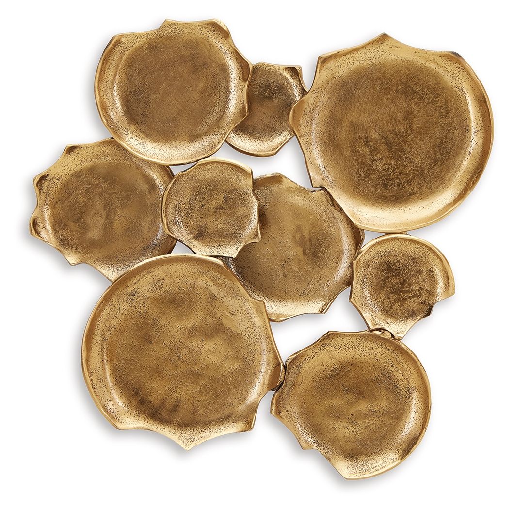 Gageton - Antique Gold Finish - Wall Decor - Hornell Furniture Outlet