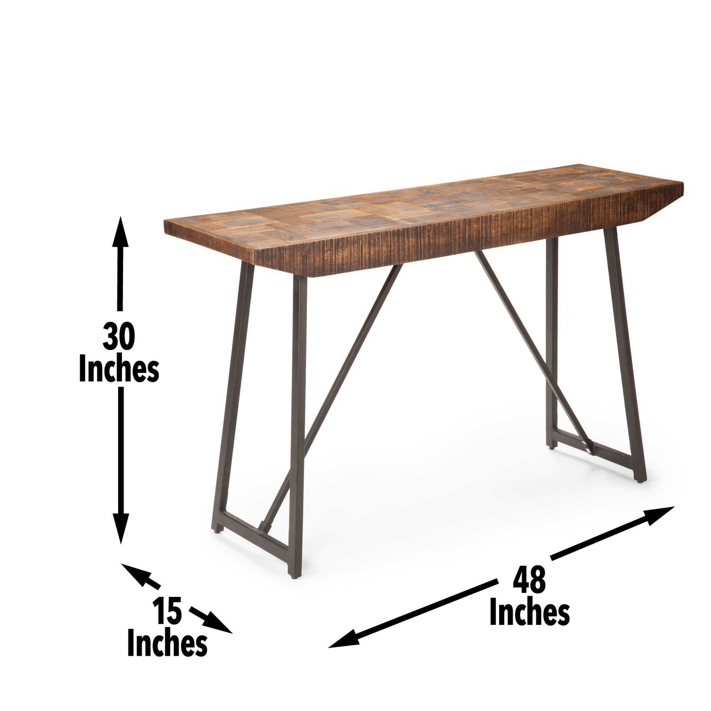 Walden - Parquet Sofa Table - Brown - Hornell Furniture Outlet