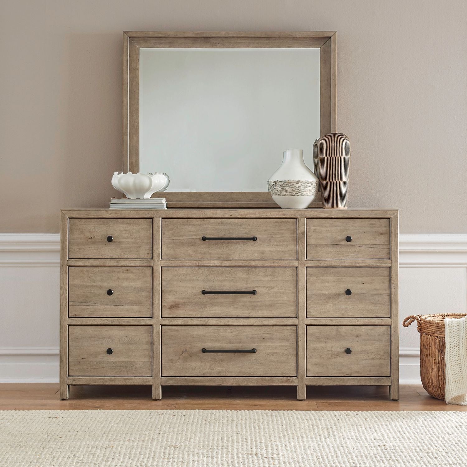 Proximity Place - Dresser & Mirror - Brown - Hornell Furniture Outlet