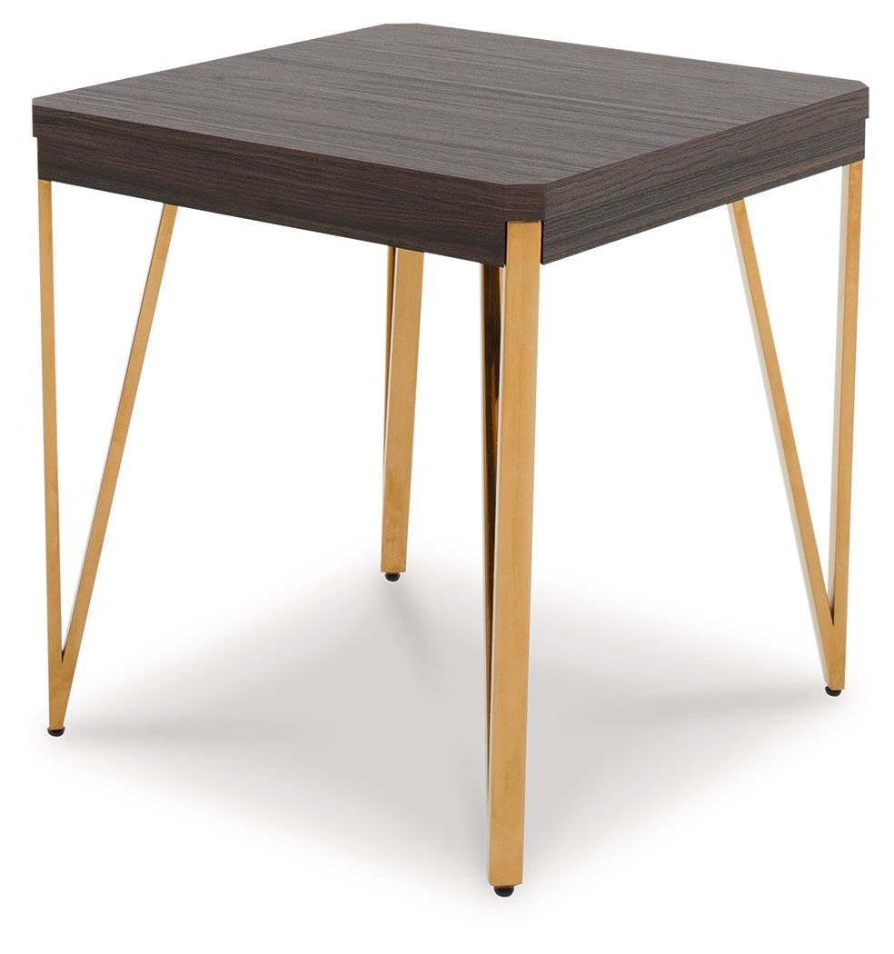 Bandyn - Brown / Champagne - Occasional Table Set (Set of 3) - Hornell Furniture Outlet