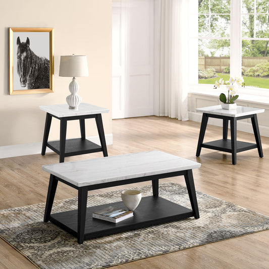 Vida - 3 Piece Table Set - Black - Hornell Furniture Outlet