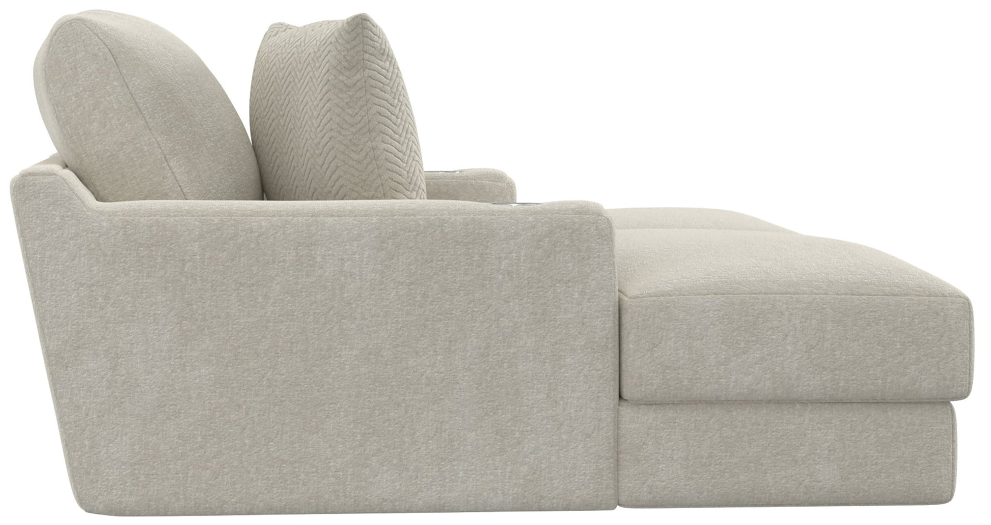 Cozy - 2 Piece Double Wide Chaise With USB Charging Ports - Hornell Furniture Outlet