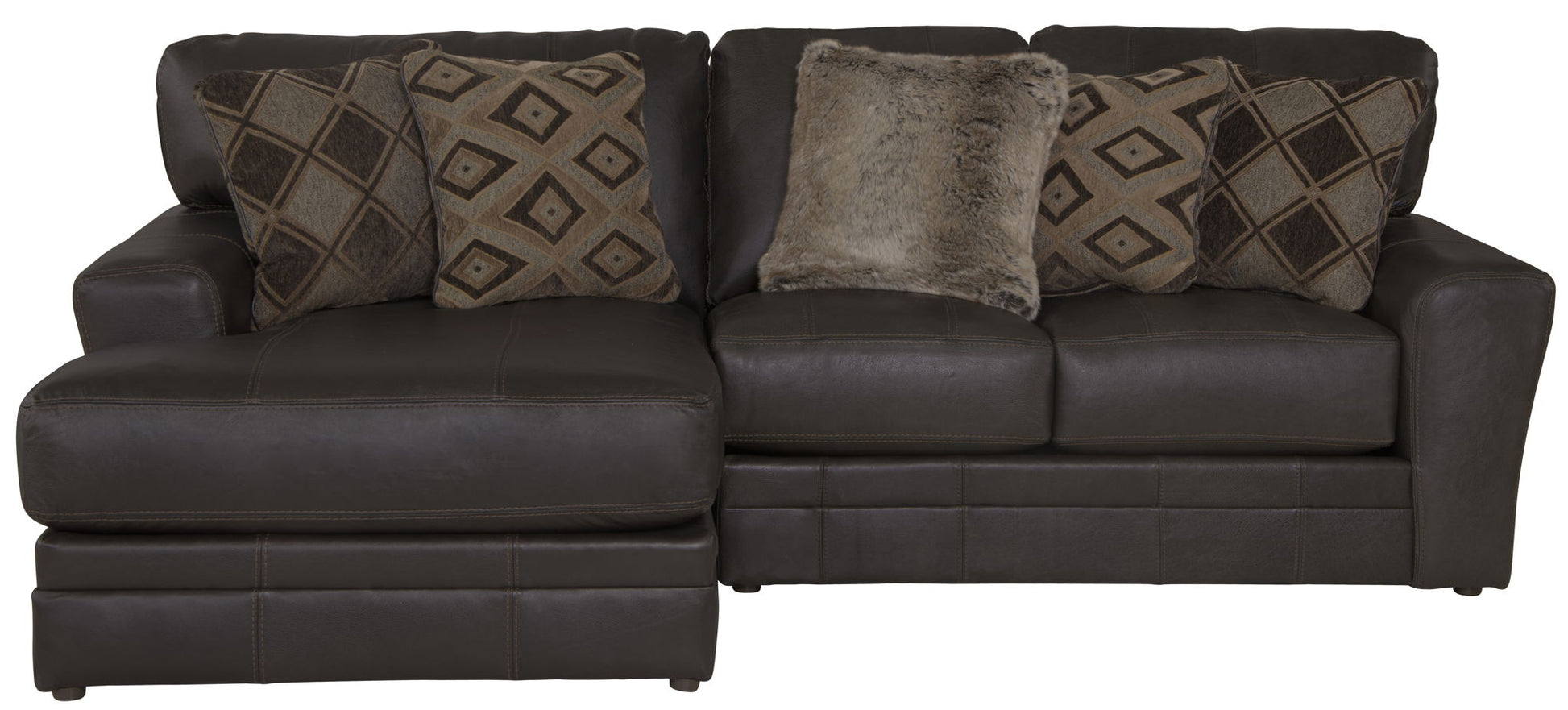 Denali - Italian Leather Match Sectional - Hornell Furniture Outlet