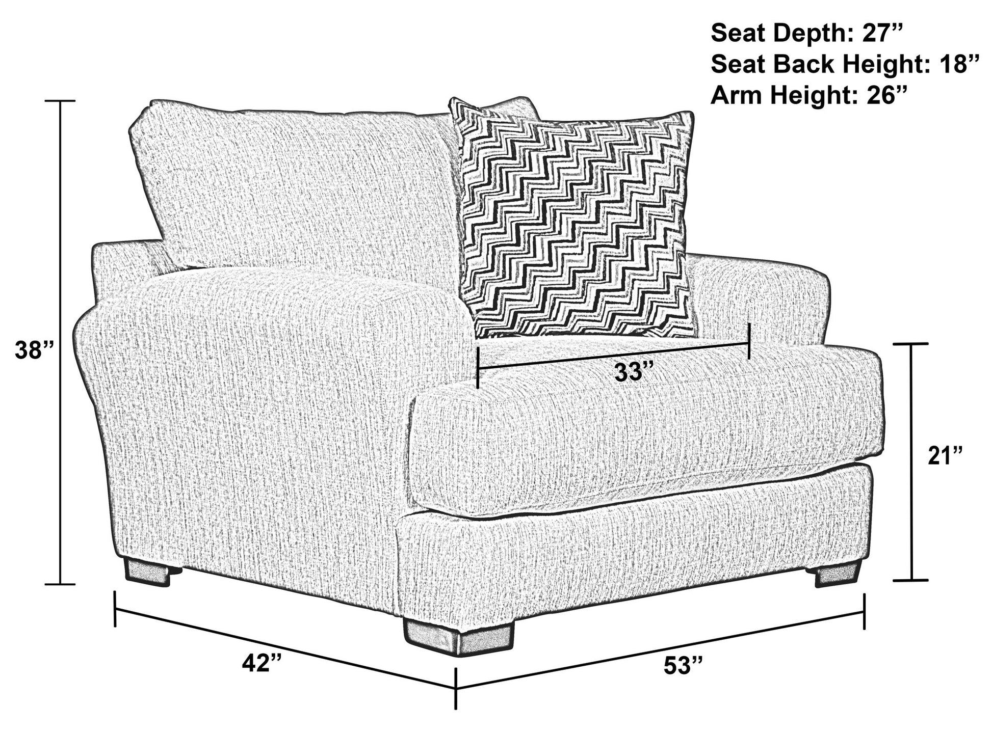 Ava - Sectional - Chair 1/2 - Hornell Furniture Outlet