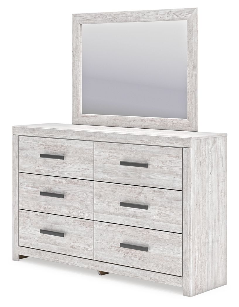 Cayboni - Whitewash - Dresser And Mirror - Hornell Furniture Outlet
