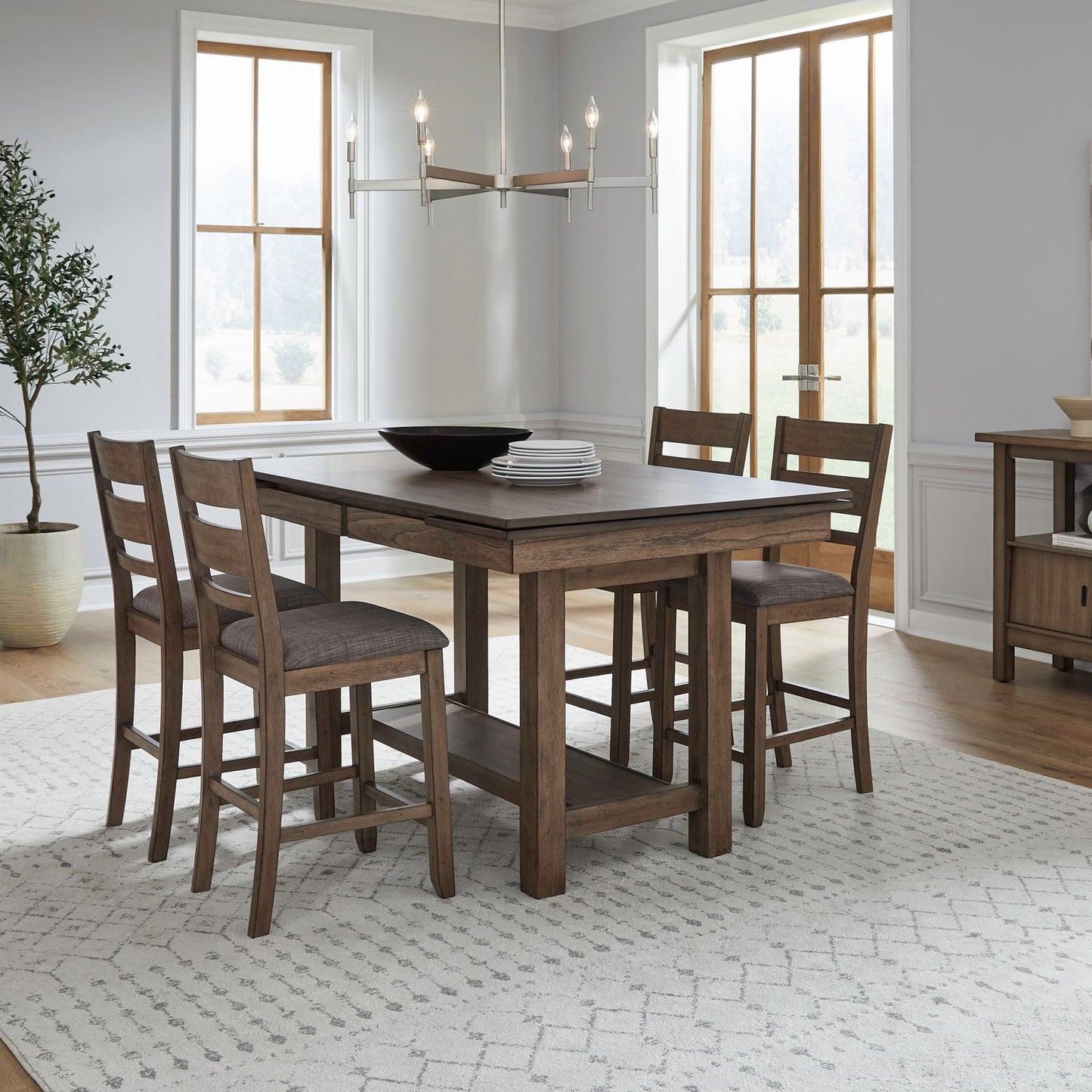 Brook Bay - Optional Gathering Trestle Table Set - Hornell Furniture Outlet