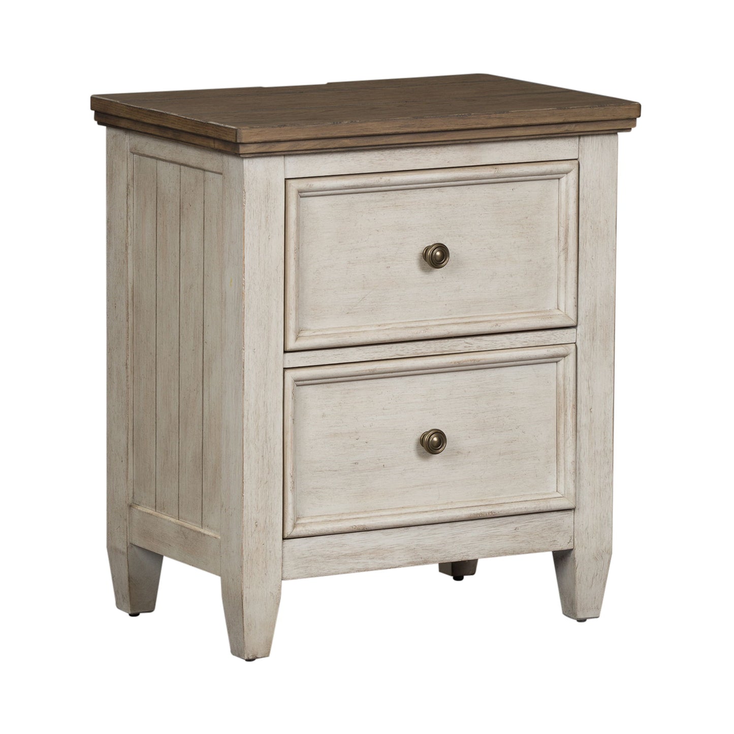 Heartland - 2 Drawer Nightstand With Charging Station - White - Hornell Furniture Outlet