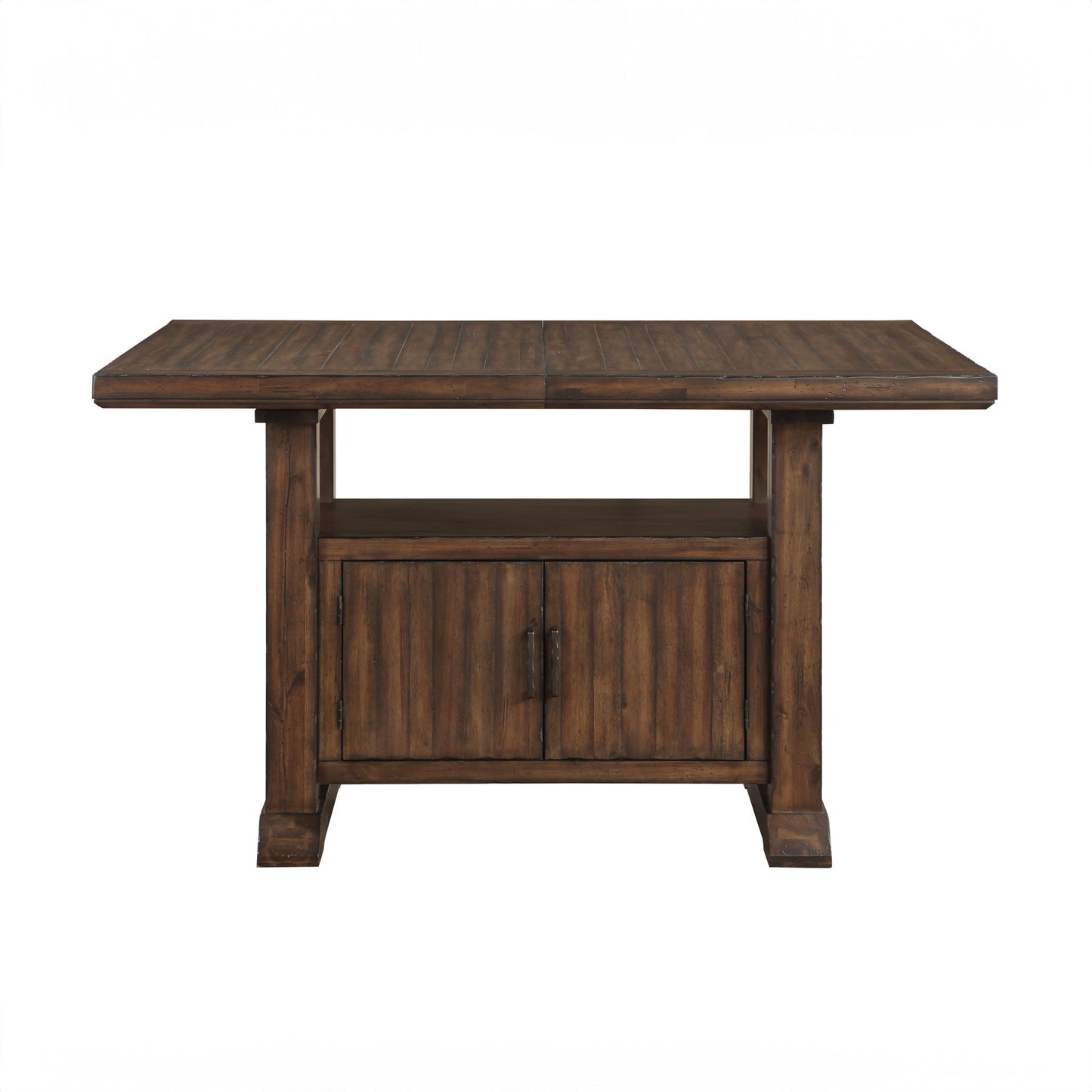 Auburn - Storage Counter Table - Dark Brown - Hornell Furniture Outlet