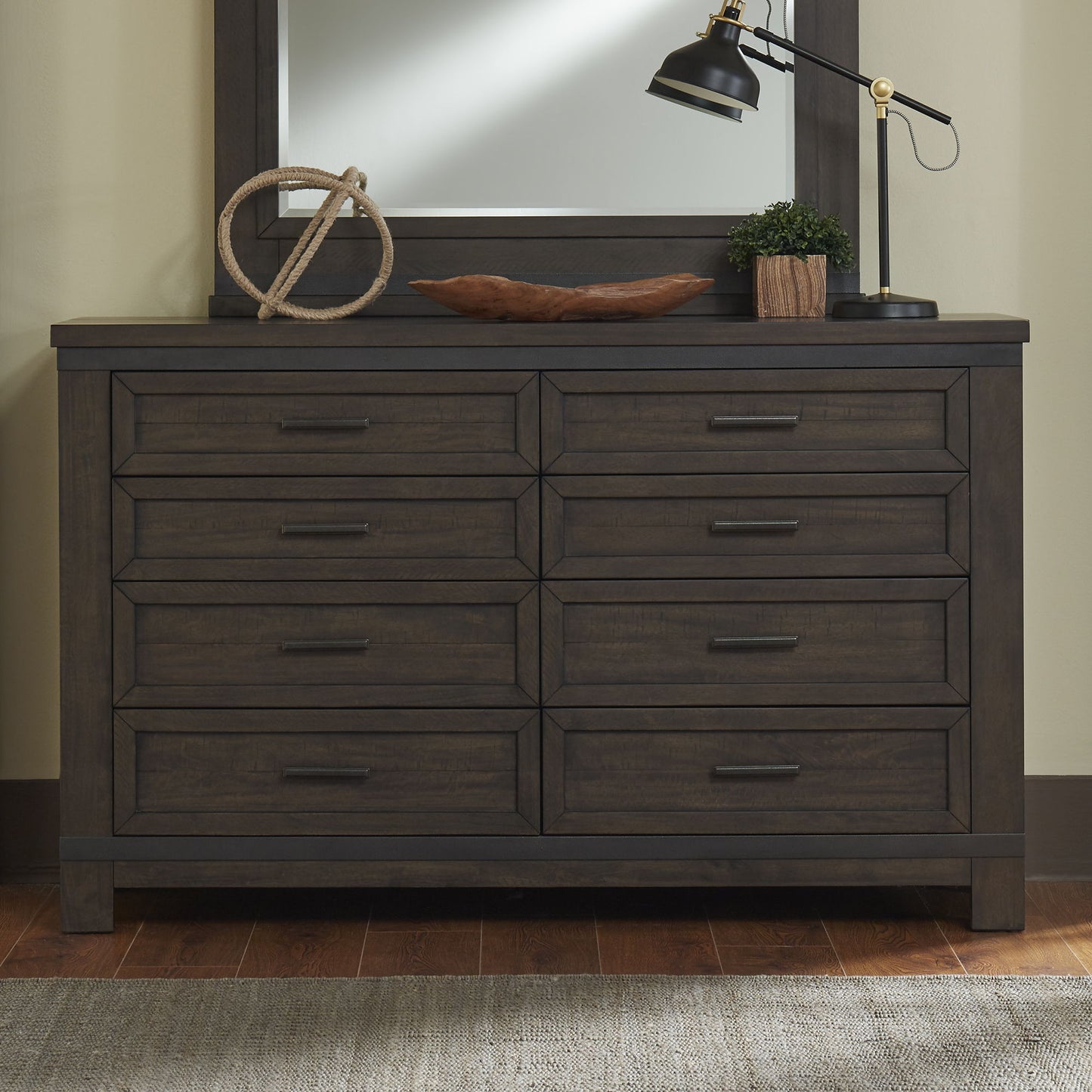 Thornwood Hills - 8 Drawer Dresser - Dark Brown - Hornell Furniture Outlet