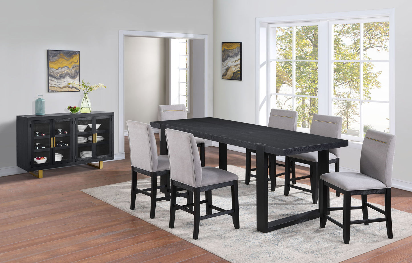 Yves - Server - Black - Hornell Furniture Outlet