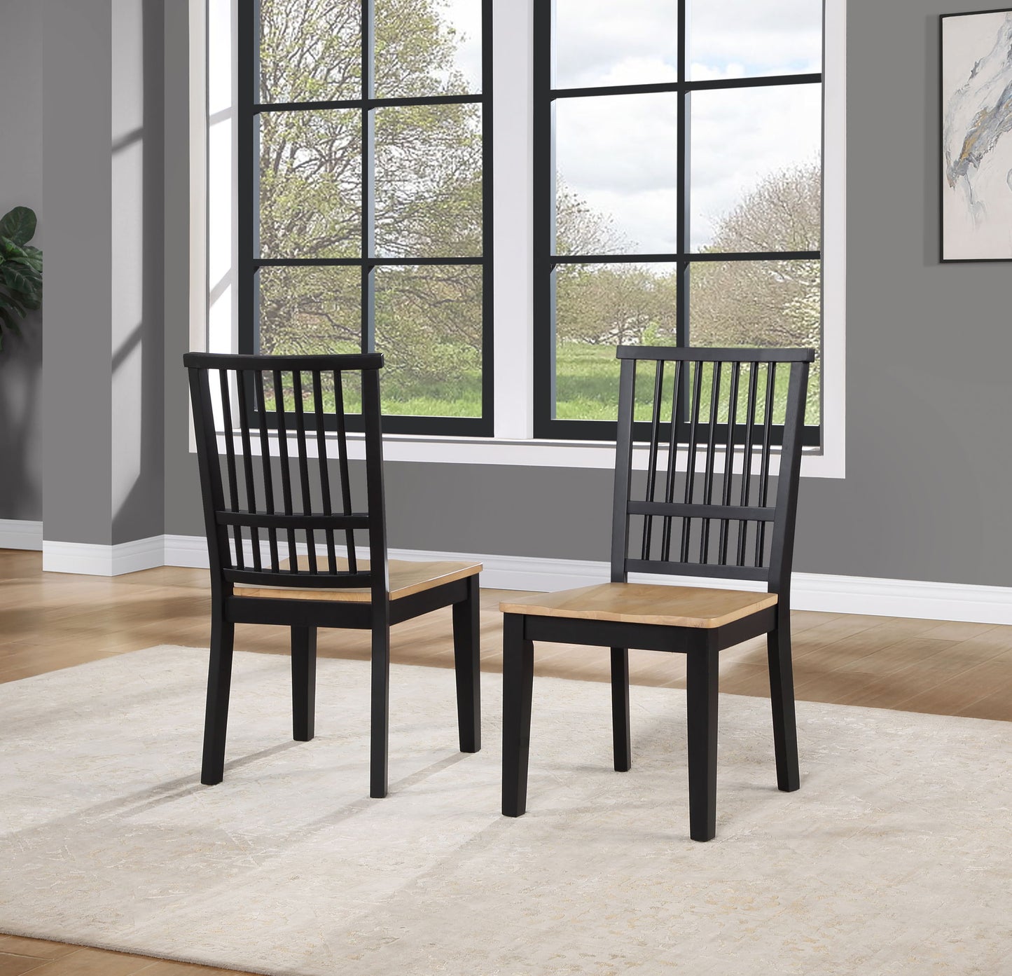 Magnolia - Side Chair (Set of 2) - Black - Hornell Furniture Outlet