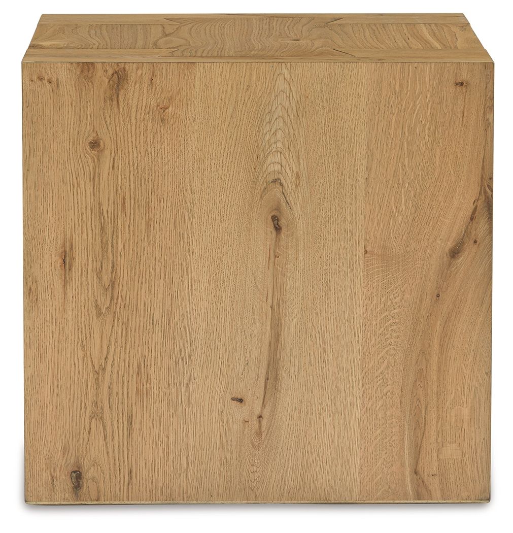Bracken - Light Brown - Square End Table - Hornell Furniture Outlet