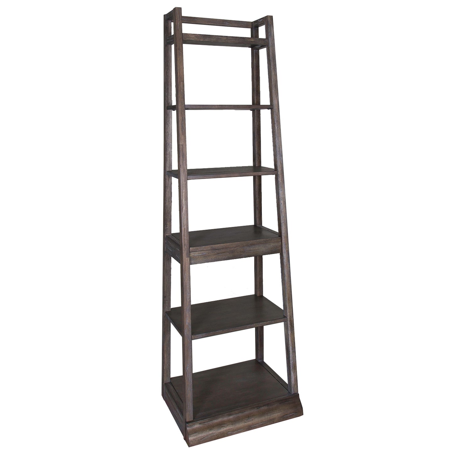 Stone Brook - Leaning Bookcase - Dark Brown - Hornell Furniture Outlet