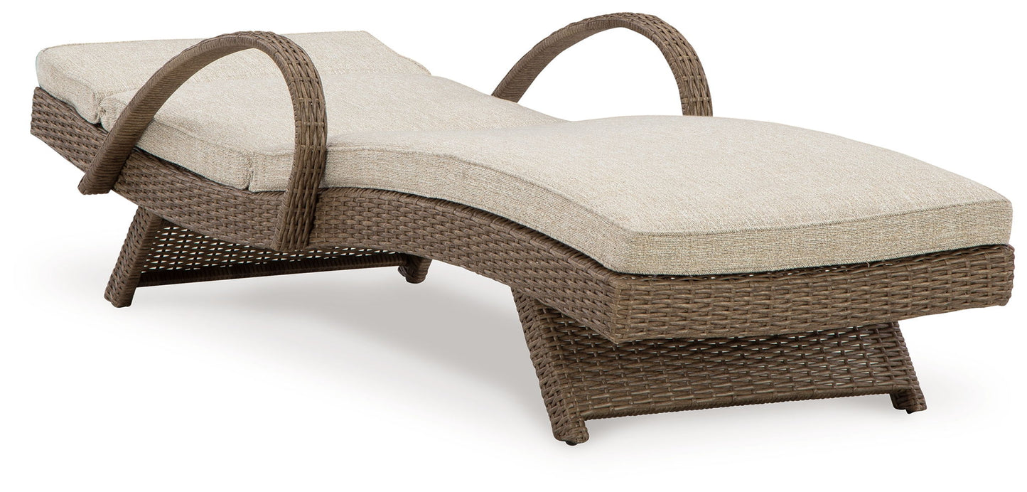Beachcroft - Beige - Chaise Lounge With Cushion - Hornell Furniture Outlet
