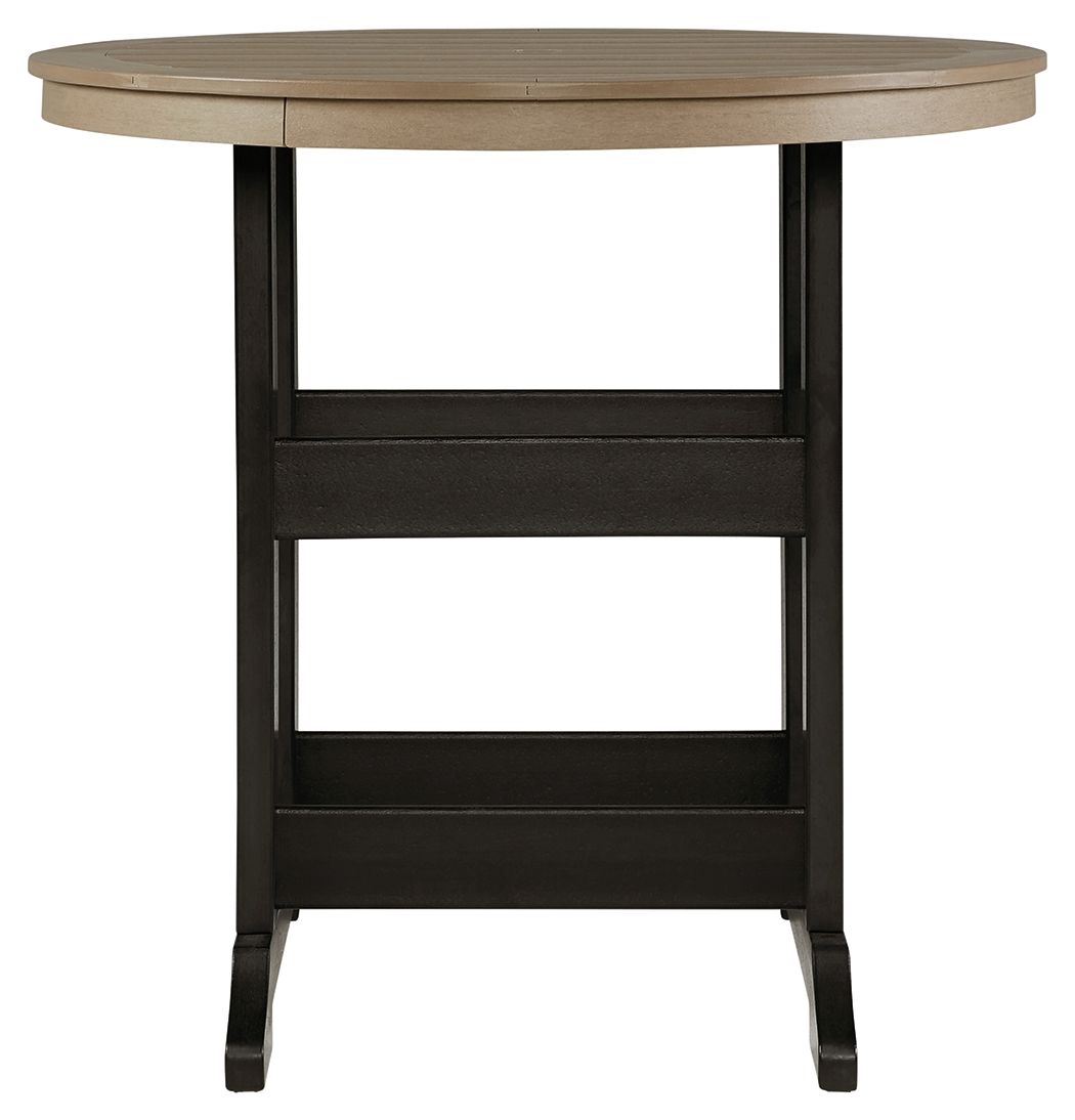 Fairen Trail - Black / Driftwood - 5 Pc. - Dining Set with 4 Chairs - Hornell Furniture Outlet