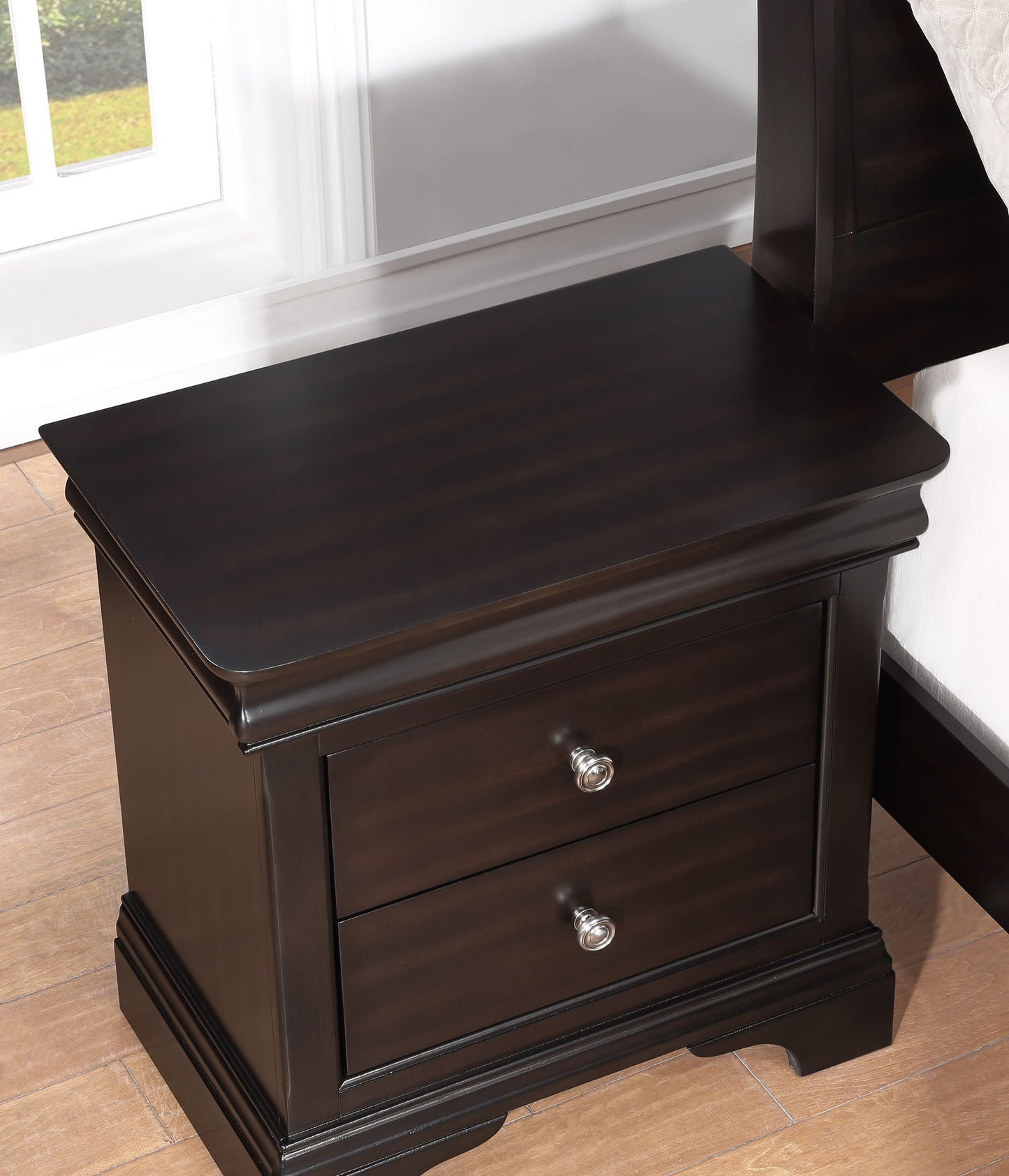 Dominique - Nightstand - Dark Brown - Hornell Furniture Outlet