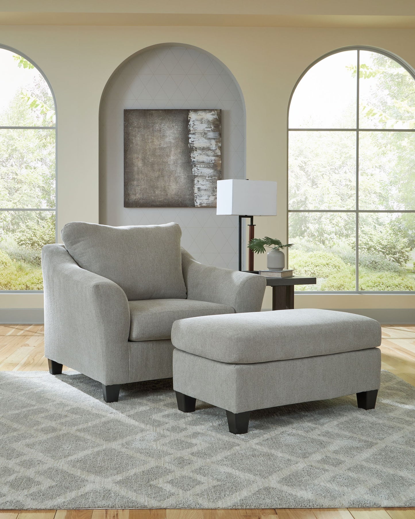 Willarae - Taupe - 2 Pc. - Chair And A Half, Ottoman - Hornell Furniture Outlet