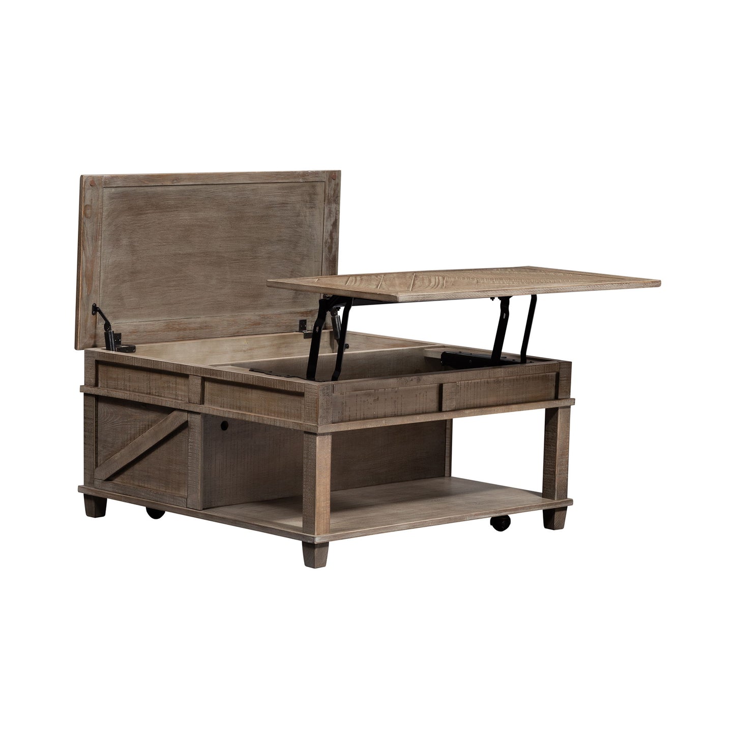 Parkland Falls - Square Lift Top Cocktail Table - Light Brown - Hornell Furniture Outlet