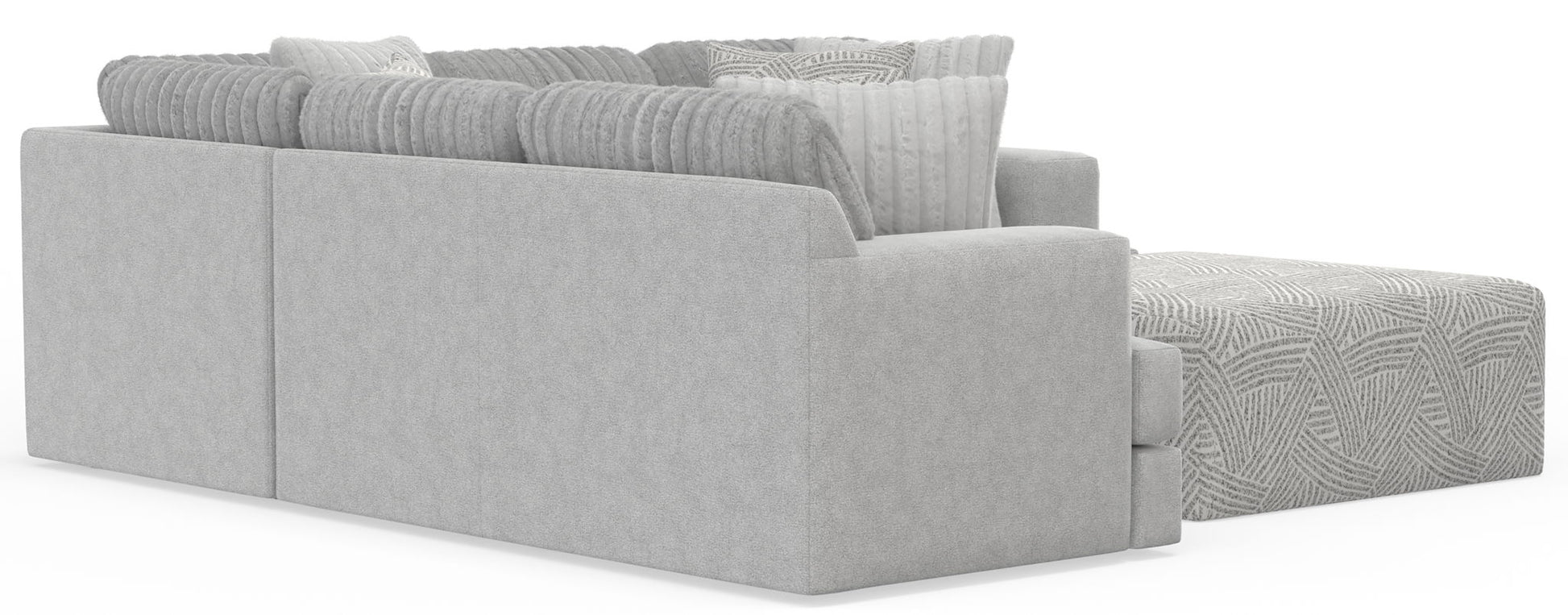 Logan - Upholstered Sectional With Comfort Coil Seating - 46" Cocktail Ottoman And Accent Pillows Included - Hornell Furniture Outlet