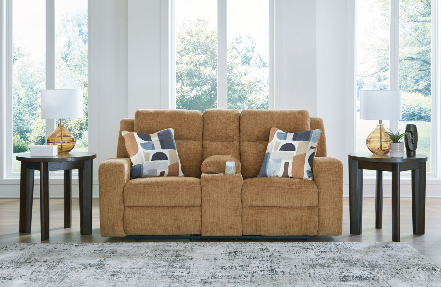 Kanlow - Dbl Reclining Loveseat With Console - Hornell Furniture Outlet